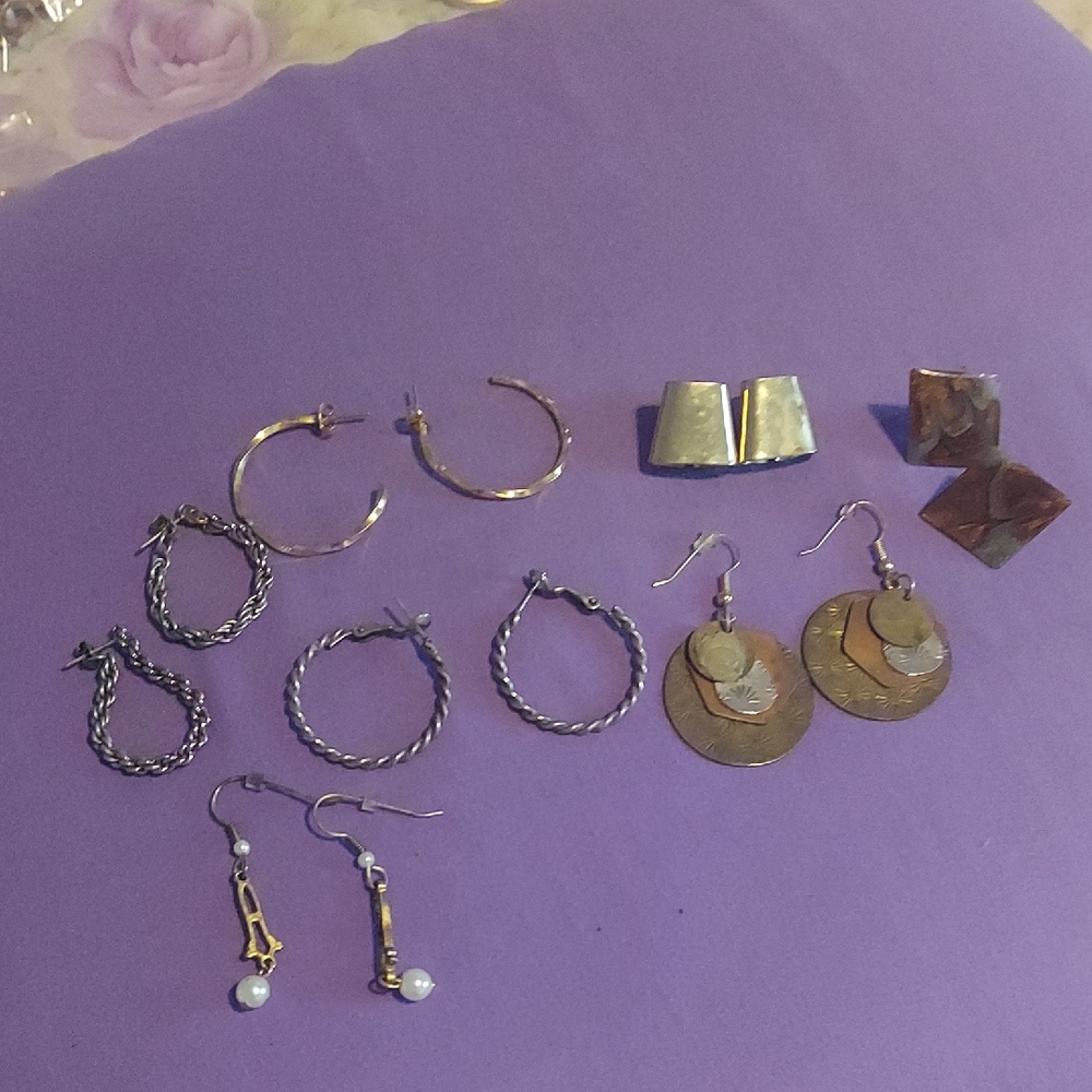 6/$10 7 Pc. For $6 Set Elegant  Mixed Metal Earring Set (5)